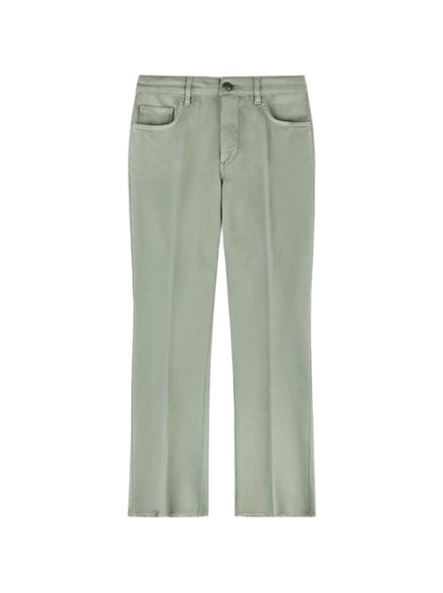 pantaloni donna trombetta 5 tasche cotone stretch verde FAY | NTW8650520TM47S400